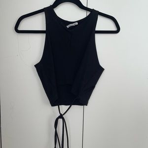 Reformation Wrap High Neck Crop Top